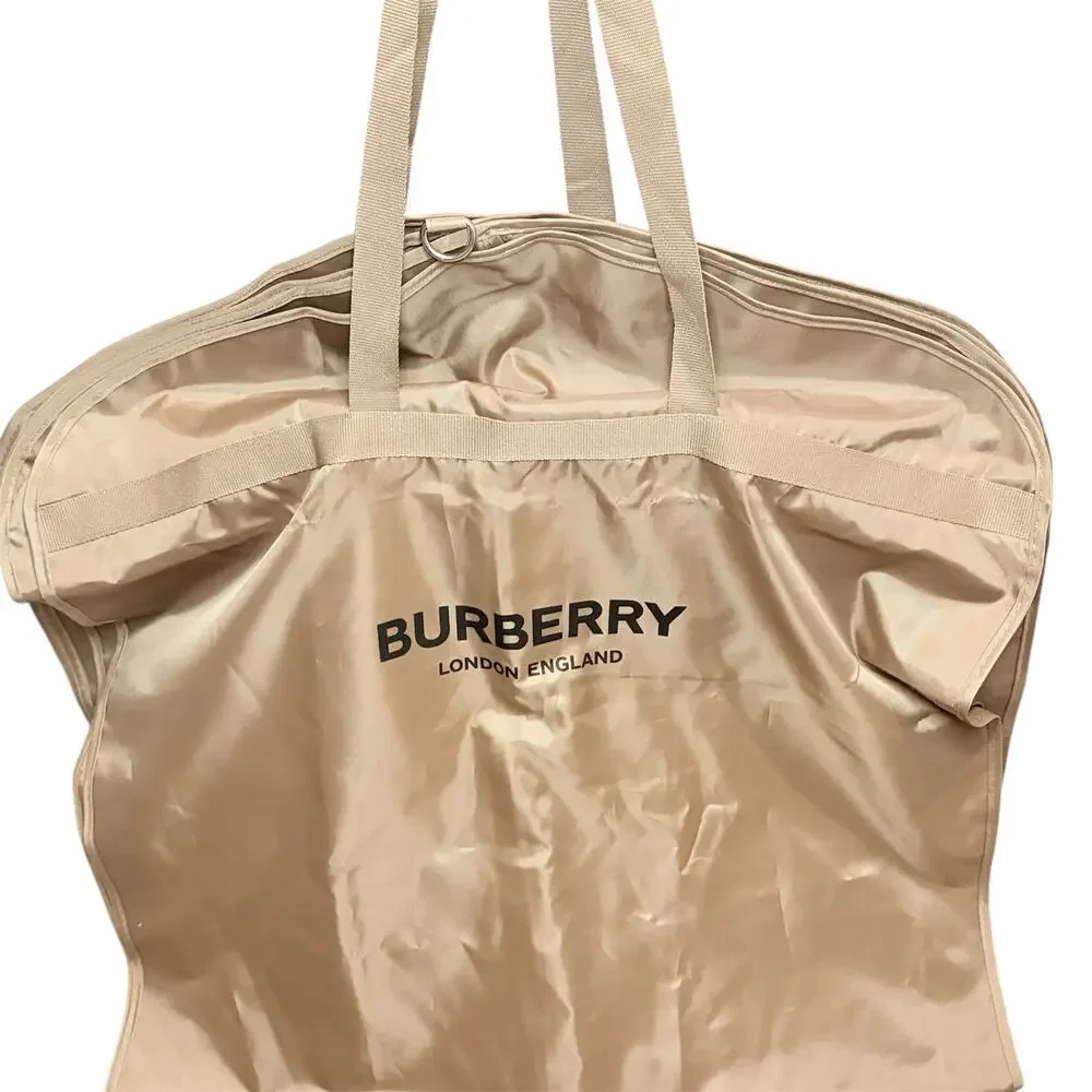 Burberry Garment Bag / Travel Cover – Dark Tan / Gold Tone